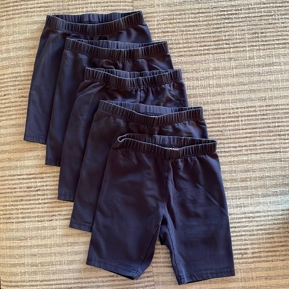 Hanna Anderson bicycle shorts (5 pairs), blue, size 120